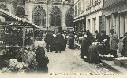 CPA FRANCE 76 "Caudebec en Caux, le marché au Beurre"