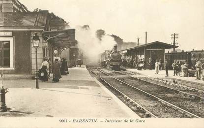 CPA FRANCE 76 " Barentin, la gare" / TRAIN