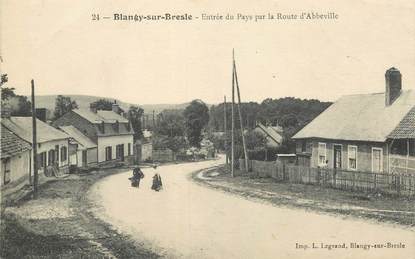 CPA FRANCE 76 " Blangy sur Bresle, entrée du pays, par la route d'Abbeville"