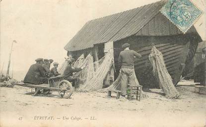 CPA FRANCE 76 " Etretat,  une caloge"