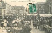 76 Seine Maritime CPA FRANCE 76 " Dieppe, la Place Nationale, un jour de Marché"