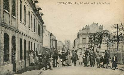 CPA FRANCE 76 "Petit Quevilly, rue de la Gare"