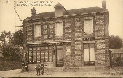 CPA FRANCE 76 "Saint  Maclou la Brière, Débit de Tabac"