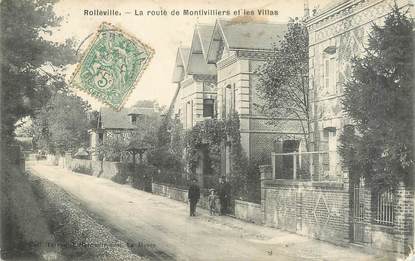 CPA FRANCE 76 "Rolleville, la Route de Montivilliers et les villas"