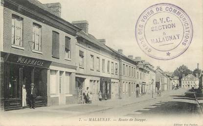 CPA FRANCE 76 "Malaunay, route de Dieppe" / PHARMACIE