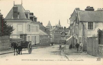 CPA FRANCE 76 "Montivilliers, l'Arrivée, route d'Epouville"