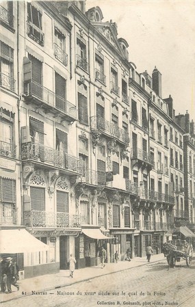 / CPA FRANCE 44 "Nantes, maisons du XVIII ème siècle sur la quai de la Fosse"