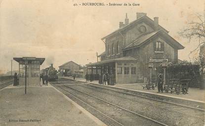 CPA FRANCE 59 "Bourbourg, la gare" / TRAIN