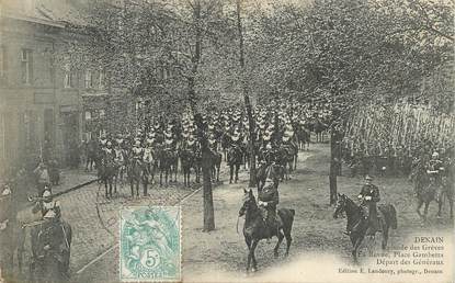 CPA FRANCE 59 "Denain, Grève de 1906, départ des Généraux"