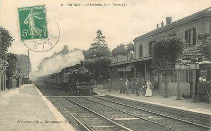 CPA FRANCE 60 "Boran, arrivée du Train à la gare"