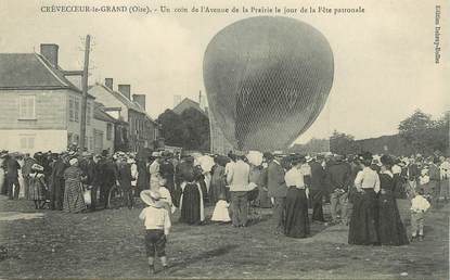 CPA FRANCE 60 "Crèvecoeur le Grand, le ballon, jour de la Fête patronale"