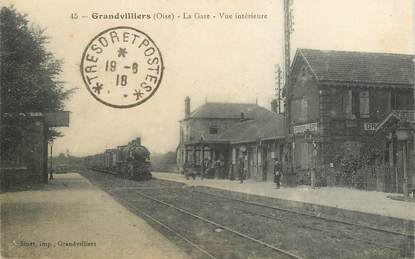 CPA FRANCE 60 "Grandvilliers, la gare" / TRAIN