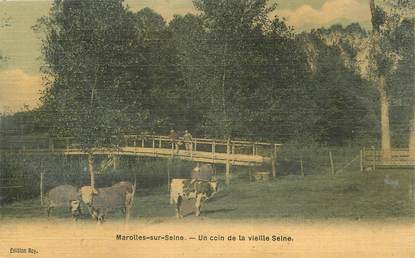 / CPA FRANCE 77 "Marolles sur Seine, un coin de la vieille Seine"