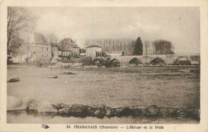 / CPA FRANCE 16 "Chabanais, l'écluse et le pont "