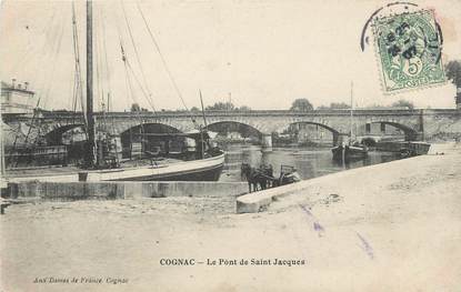/ CPA FRANCE 16 "Cognac, le pont de Saint Jacques"