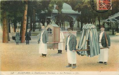 CPA FRANCE 38 "Allevard les Bains, Etablissement thermal, les porteurs"