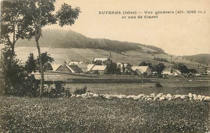 CPA FRANCE 38 "Autrans, vue générale et vue de Claret"