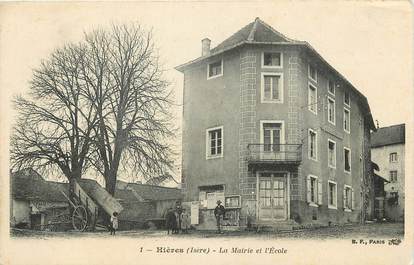 CPA FRANCE 38 "Hières, la Mairie et l'Ecole"