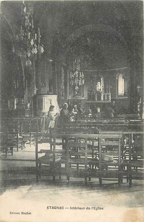 / CPA FRANCE 16 "Etagnac, intérieur de l'église"