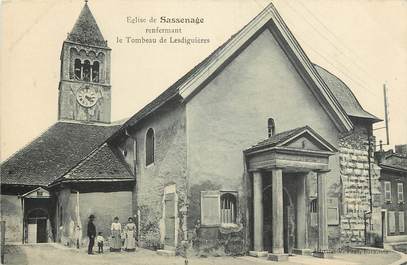 CPA FRANCE 38  "Eglise de Sassenage renfermant le Tombeau de Lesdiguières"