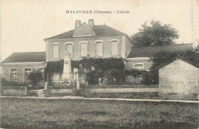 / CPA FRANCE 16 "Malaville, l'école"