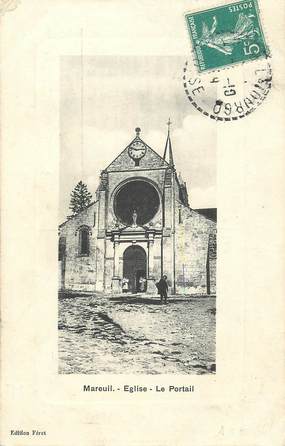 / CPA FRANCE 16 "Mareuil, église, le portail"