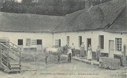 CPA FRANCE 62 "Galametz, par Fillièvres, intérieur d'une ferme"
