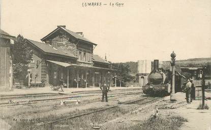 CPA FRANCE 62 "Lumbres, la gare" / TRAIN