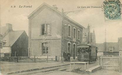 CPA FRANCE 62 "Le Portel, la Gare des Tramways"