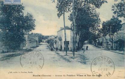 / CPA FRANCE 16 "Ruelle, av du Président Wilson et rue des Ecoles"