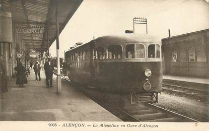 CPA FRANCE 61 "Alençon, la micheline en gare" / TRAIN