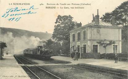 CPA FRANCE 61 "Berjou, la gare" / TRAIN