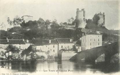 / CPA FRANCE 16 "Saint Germain, les tours et l'ancien pont"