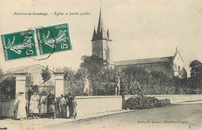 / CPA FRANCE 17 "Asnières de Saintonge, église et jardin public"