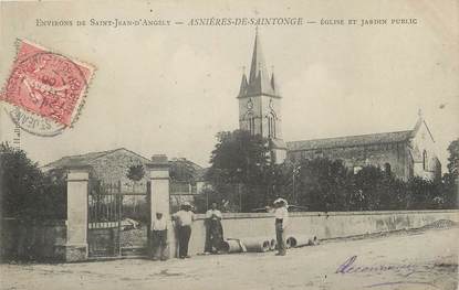 / CPA FRANCE 17 "Asnières de Saintonge, église et jardin public "