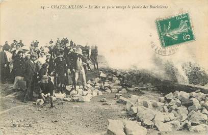 / CPA FRANCE 17 "Chatelaillon, la mer en furie"