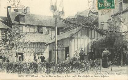 CPA FRANCE 61 "Domfront, Fêtes du Comice central, 1908, Place Saint Julien"