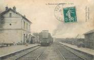 61 Orne  CPA FRANCE 61 "Mauves sur Huisne, la gare" / TRAIN