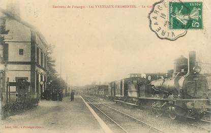  CPA  FRANCE 61 "Env. de Putanges, les Yveteaux Fromentel, la gare" / TRAIN