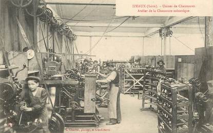 CPA FRANCE 38 "Izeaux, Usine de chaussures, atelier de la chaussure mécanique"