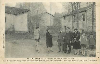 CPA FRANCE 38 "Beaurepaire, les passerelles vers le Moulin Faure"