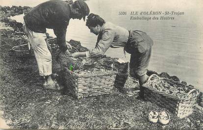 / CPA FRANCE 17 "Ile d'Oléron,Saint Trojan, emballage d'huitres"