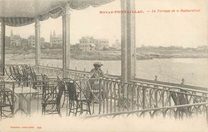 / CPA FRANCE 17 "Royan Pontaillac, la terrasse de la restauration "