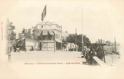 / CPA FRANCE 17 "Royan, entrée du bld Thiers, café des Bains"