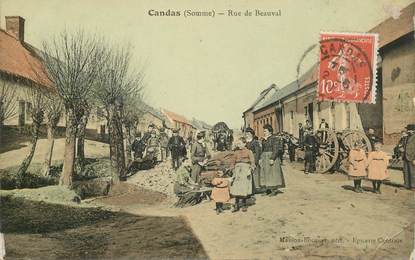 CPA FRANCE 80 "Candas, rue de Beauval"