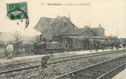 80 Somme  CPA FRANCE 80 "Montdidier, la gare" / TRAIN