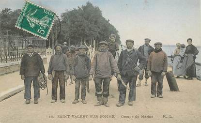  CPA FRANCE 80 "Saint Valéry sur Somme, groupe de marins