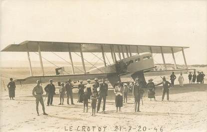 CARTE PHOTO FRANCE 80 "Le Crotoy, 1946" / AVIATION