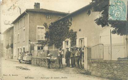 CARTE PHOTO FRANCE 38 "Meyrieu, fabrique de gants, Badin"