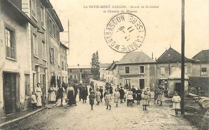 CPA FRANCE 38 "La Batie Mont Gascon, Route de Saint André et chemin du Masson"
